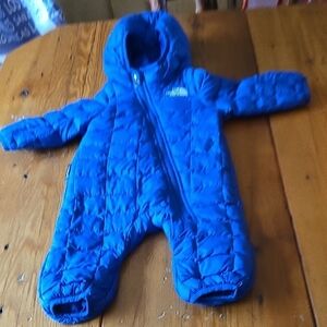 The North Face Blue Quilted Kids Footie